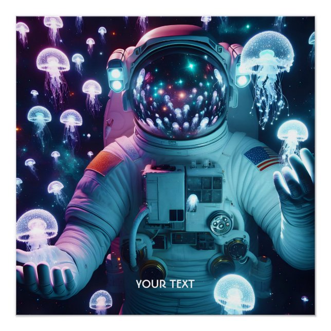 Póster Fantasy Astronauta Gelyfish Space (Frente)