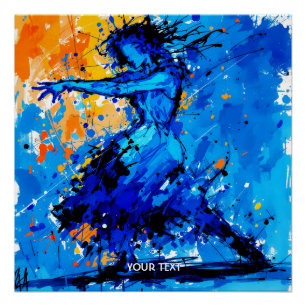 Póster Fantasy Blue Orange Dancer