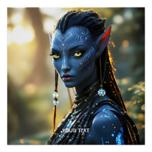 Póster Fantasy - Bonita Menina Escura