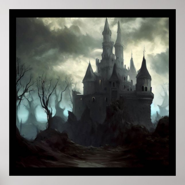 Poster Fantasy Castle Amigando Paisagem 2 (Frente)