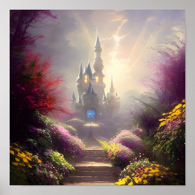 Poster Fantasy Castle Gardens (Frente)
