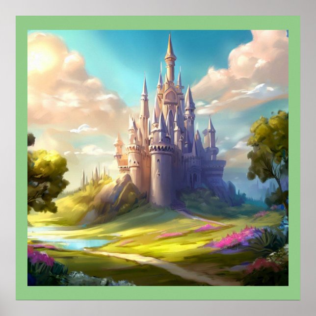 Poster Fantasy Castle Happy Landscape 2 (Frente)