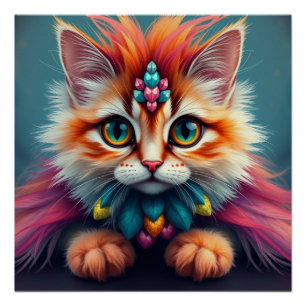 Póster Fantasy Cat