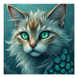 Póster Fantasy Cat
