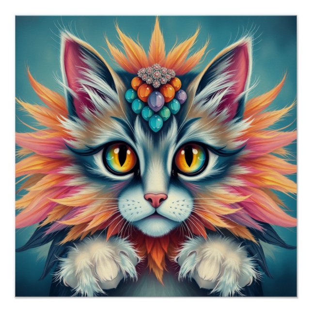 Póster Fantasy Cat (Frente)