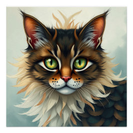 Póster Fantasy Cat