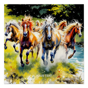 Póster Fantasy - Cavalos Selvagens Bons