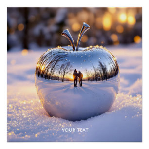 Póster Fantasy Cuja Maçã de Neve de inverno
