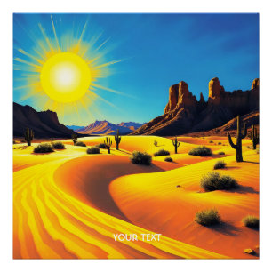 Póster Fantasy Cujo Deserto Sands Rocks