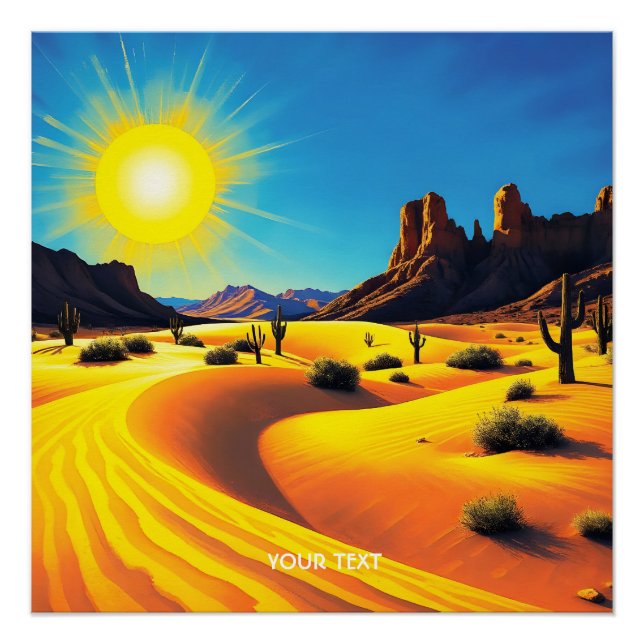 Póster Fantasy Cujo Deserto Sands Rocks (Frente)