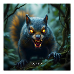 Póster Fantasy Cujo Esquilo Pré-Histórico Está Zangado
