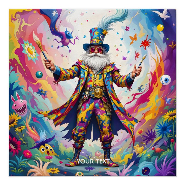 Póster Fantasy Cute Abstract Vibrant Painter (Frente)