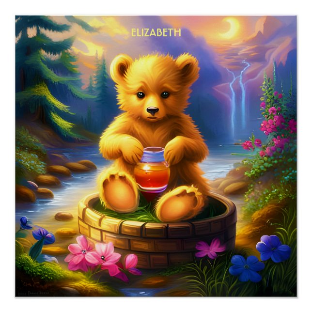 Póster Fantasy Cute Bear Honey Pote (Frente)