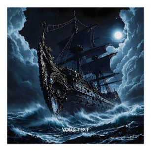 Póster Fantasy Cute Corsair Ghost Navio