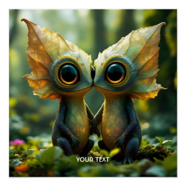 Póster Fantasy Cute Deixa O Amor Da Floresta (Frente)