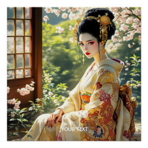 Póster Fantasy Cute Extreme Oriental Beauty