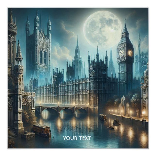Póster Fantasy Cute Gothic London Night (Frente)