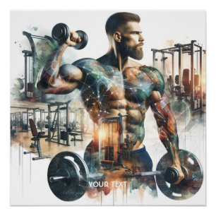 Póster Fantasy Cute Gym Athlett Weight