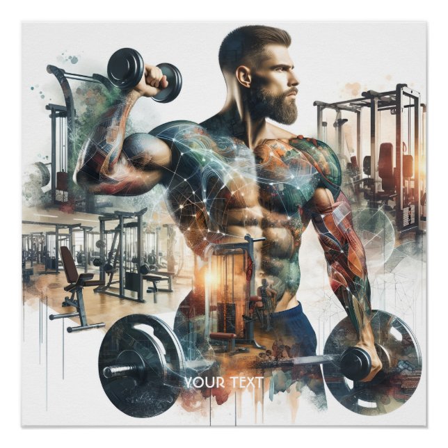 Póster Fantasy Cute Gym Athlett Weight (Frente)