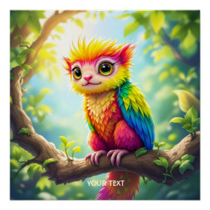 Póster Fantasy Cute Half Ferret Hybrid
