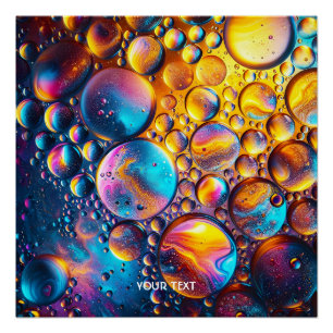 Póster Fantasy Cute Oil Droplets Water