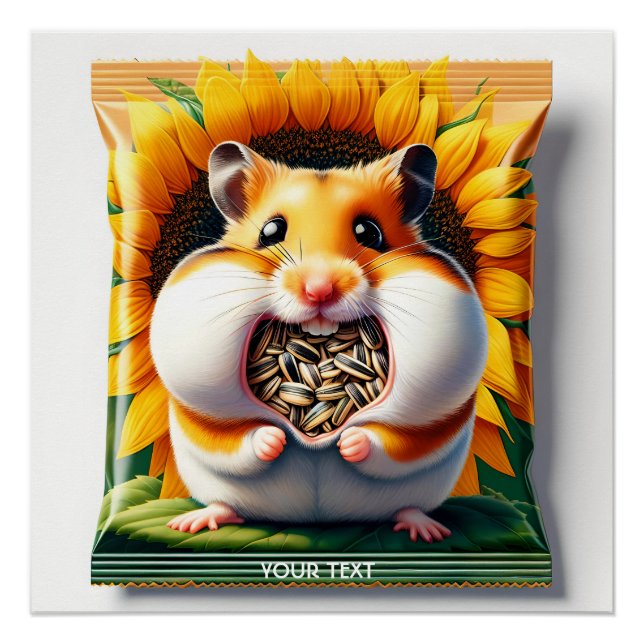 Póster Fantasy Cute Packet Seeds Hamster (Frente)
