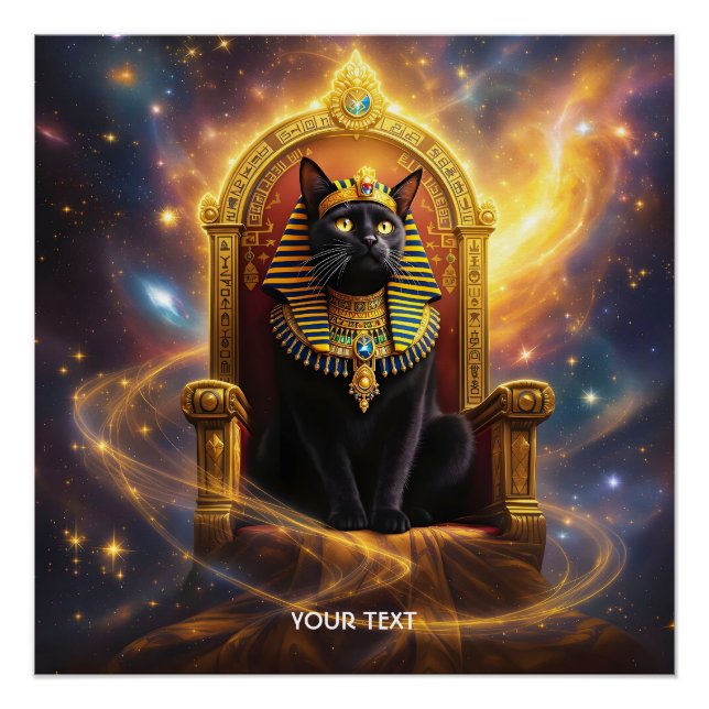 Póster Fantasy Cute Pharaoh Regal Cat (Frente)