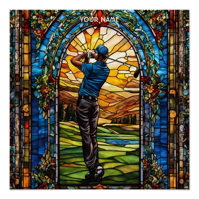 Póster Fantasy Cute StainGlass Golf (Frente)
