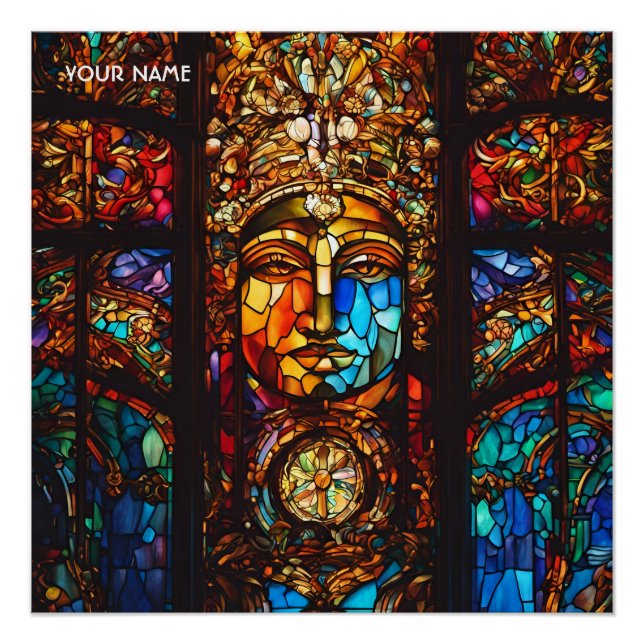 Póster Fantasy Cute Stainha Glass Window (Frente)