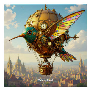 Póster Fantasy Cute Steampunk Sky