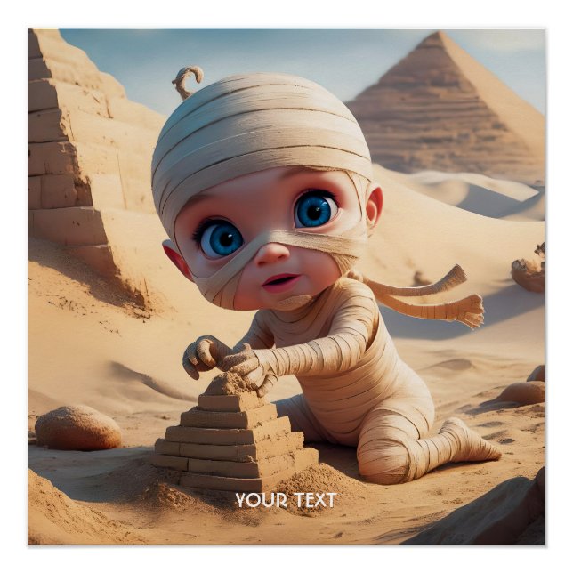 Póster Fantasy Cute Toddler Antigo Egito (Frente)