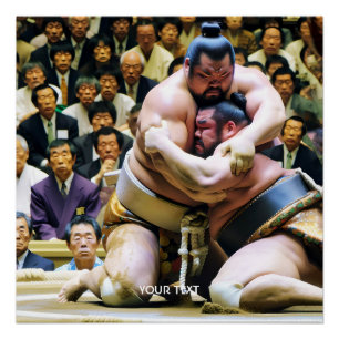 Póster Fantasy Cute Two Sumo Wrestlers