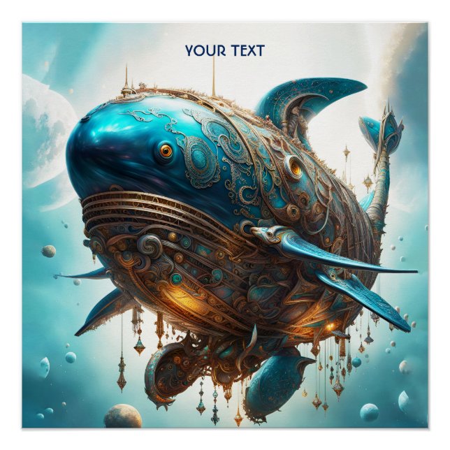Póster Fantasy Cute Vivid Steampunk Sea (Frente)