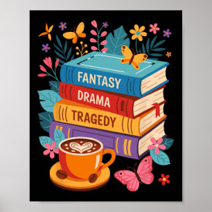 Poster Fantasy Drama Tragedy Livros Sutis Anti-Trump
