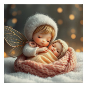 Póster Fantasy Fairy Made Baby Art