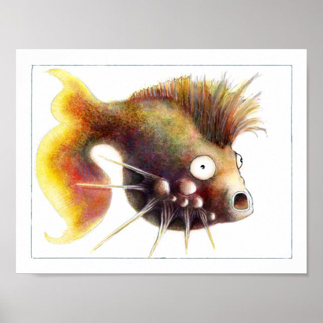 Póster Fantasy Fish Poster: Sid Fishious (Frente)