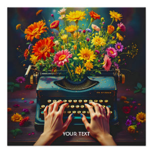 Póster Fantasy - Flores de Máquina de Máquina