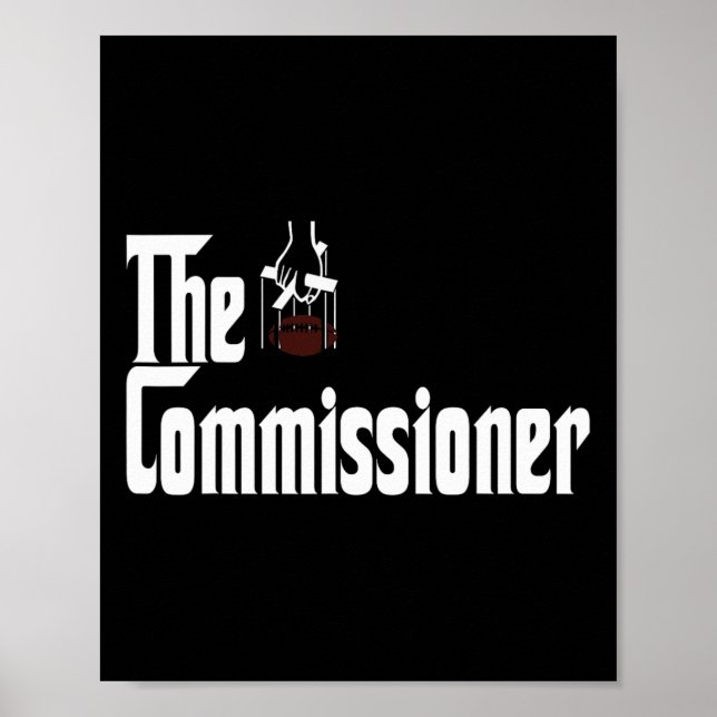 Poster Fantasy Football Commissioner Draft Party Commish  (Frente)