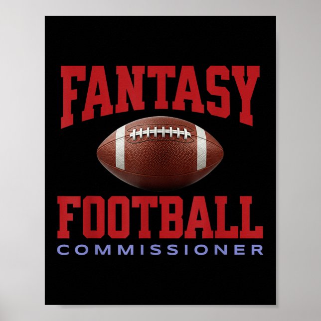 Poster Fantasy Football Commissioners, Draft Day Party Co (Frente)