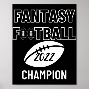 Poster Fantasy Football League Champion Winner 2022 Foot