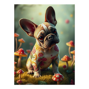 Póster Fantasy French Bulldog Puppy Art