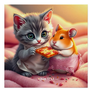 Póster Fantasy - Gatinho Gelado Pizza
