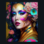 Poster Fantasy Glam Mulher Pop Art<br><div class="desc">Fantasia,  Sci-fi e arte horrorosa do Lunário.</div>