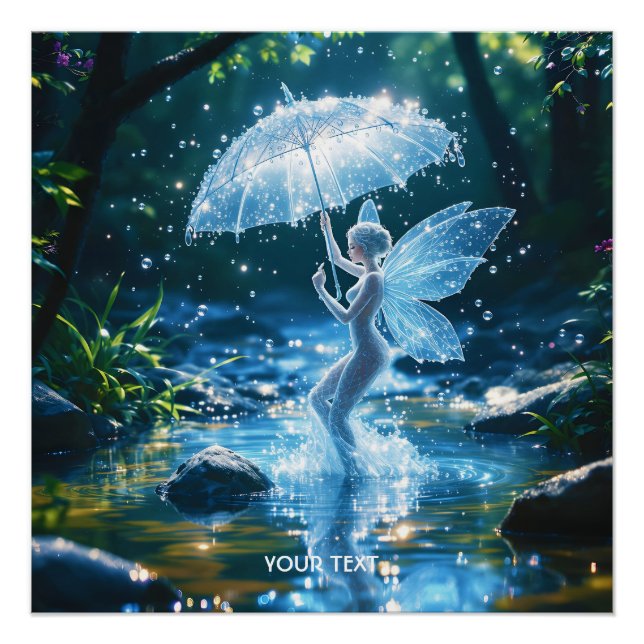 Póster Fantasy, Goma-chuva de Água para Menina (Frente)