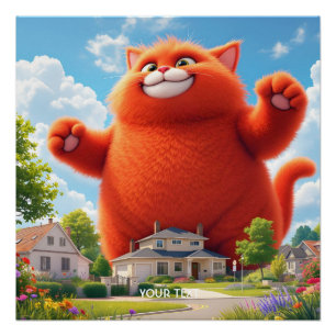 Póster Fantasy - Grande Gato Laranja