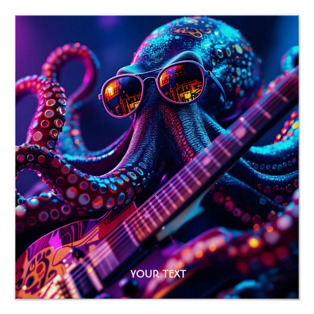 Póster Fantasy Guitarra Bonita Octopus (Frente)