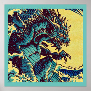 Poster Fantasy Kaiju Anime - Corte 1