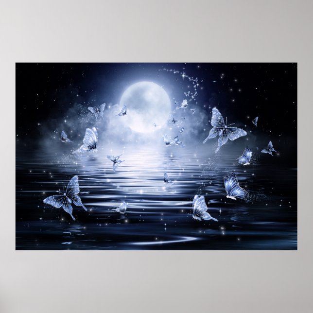 Poster Fantasy Moonlight Butflies (Frente)