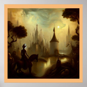 Poster Fantasy Painting 8 - Cavaleiro de Horseback