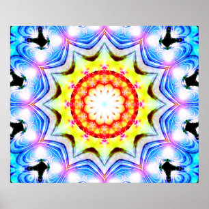 Poster Fantasy Priest Mage Magical Vibrant Mandela